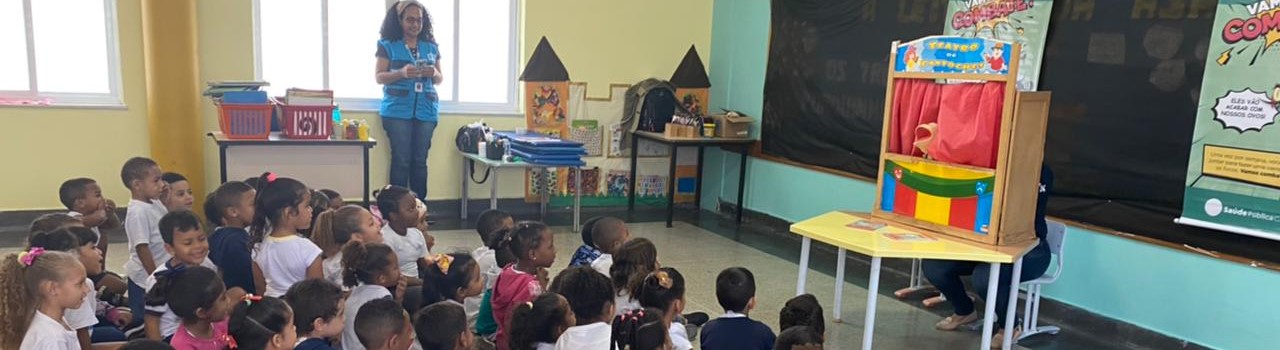 Palestra de conscientização sobre a Dengue na Escola Municipal São Vicente